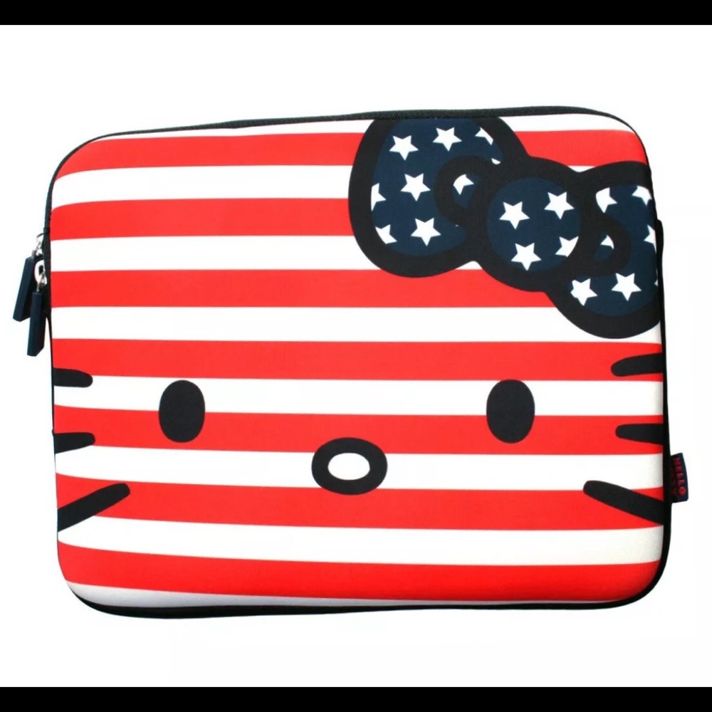 USA Flag Hello Kitty tablet/iPad case. By Loungfly